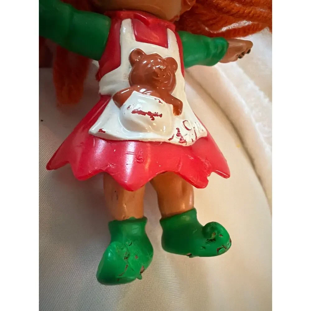 Vintage 1994 Cabbage Patch Kids PVC Figure Red Hair Firewood Teddy Apron 3